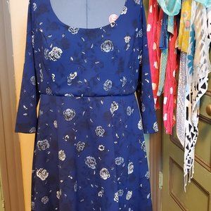 Blue Roses Torrid Skater Dress